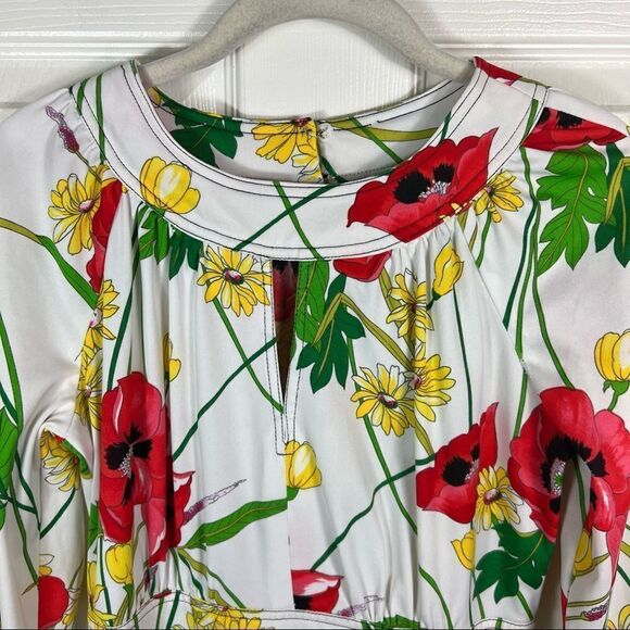 Vintage 1970’s Sunshine Alley Bright Floral Fit & Flare Dress - Picture 6 of 12